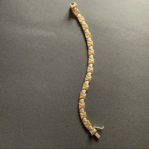 14K XO Heart Bracelet